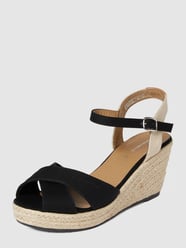 Wedges mit Label-Stitching von Tom Tailor Grau / Schwarz - 28