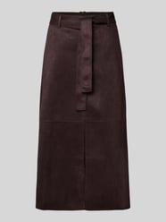 Midirok in leerlook met strikceintuur van Zero - 5