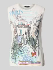 Tanktop mit geripptem Rundhalsausschnitt von Marc Cain - 10