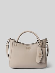 Handtasche mit Label-Details Modell 'BRENTON' von Guess Beige - 43