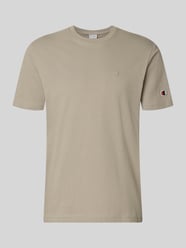 T-Shirt mit Label-Stitchings und Rundhalsausschnitt von Champion Beige - 38
