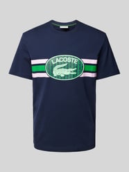 T-Shirt mit Label-Print von Lacoste Blau - 35