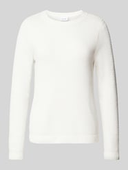 Sweter z dzianiny z fakturowanym wzorem model ‘Vidalo O-Neck’ od VILA - 24