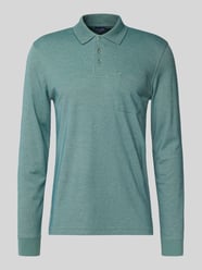 Regular fit poloshirt in design met lange mouwen van Christian Berg Men - 11