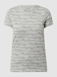 T-Shirt mit Logo-Muster Modell 'Cecile' von Pepe Jeans Grau - 37