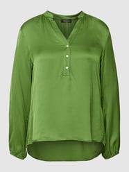 Blouse van pure viscose met V-hals van More & More Groen - 44