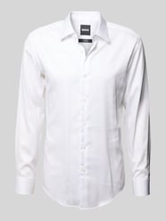 Koszula biznesowa o kroju slim fit z czystej bawełny model 'H-HANK KENT-C1' od BOSS - 44