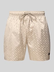 Regular Fit Badeshorts mit Tunnelzug Modell 'JACQUES' von BOSS Beige - 39