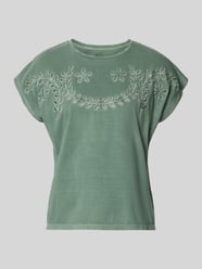 damski t-shirt o kroju regular fit z czystej bawełny model 'MINA' od Pepe Jeans - 3