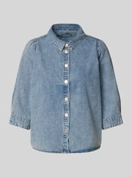 Overhemdblouse in denimlook, model 'Bono' van LOLLYS LAUNDRY - 1