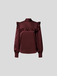 Schluppenbluse mit Rüschen von See by Chloé Lila - 5