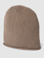 Czapka beanie z fakturowanym wzorem od Loevenich Beżowy - 40
