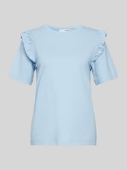 T-shirt z falbanami model ‘CILLEE’ od Selected Femme - 6