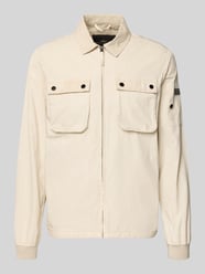 Modern Fit Overshirt mit Label-Patch Modell 'Garmentdye' von Fynch-Hatton - 2