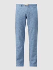 Jogpants aus Leinen-Baumwoll-Mix von Montego Blau / Türkis - 37
