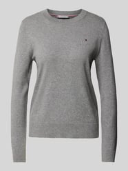 Strickpullover mit Logo-Stitching von Tommy Hilfiger Grau - 9