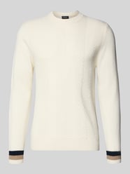 Sweter z dzianiny z prążkowanymi wykończeniami od MAERZ Muenchen - 34