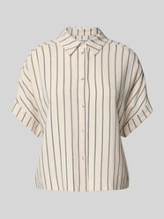 Korte blouse van een mix van viscose en linnen, model 'VIVA' van Selected Femme Beige - 37