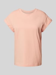 T-Shirt mit geripptem Rundhalsausschnitt von Jake*s Casual Orange - 47