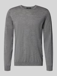 Strickpullover aus Schurwolle mit Rundhalsausschnitt von MAERZ Muenchen - 6