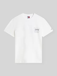 t-shirt o kroju regular fit z czystej bawełny z nadrukiem na tyle od Tommy Jeans - 19