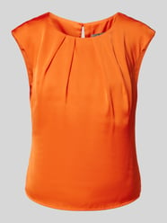 Blousetop met plooien van Christian Berg Woman Selection Oranje - 7