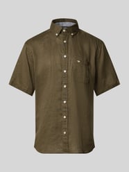 Regular Fit Leinenhemd mit Button-Down-Kragen von Fynch-Hatton - 38