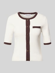 Kardigan w dzianinowej optyce, krój slim fit od MORE & MORE - 39