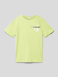 T-Shirt aus Baumwolle mit Statement-Print von s.Oliver RED LABEL Grün - 42