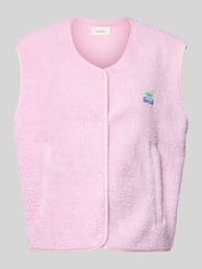 Bodywarmer met ronde hals Model 'HOKTOWN' van American Vintage Fuchsia - 5