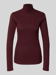 Slim fit coltrui van katoenmix van Marc O'Polo Denim Bordeaux - 40