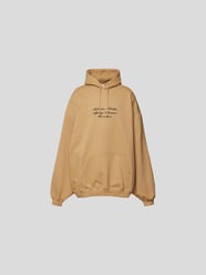 Hoodie mit Label-Stitching von VETEMENTS Braun - 23