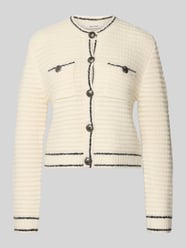 Regular Fit Strickjacke mit Woll-Anteil Modell 'cleana' von Gestuz Beige - 15