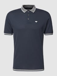 Poloshirt mit Logo-Stitching von Emporio Armani Blau / Türkis - 25