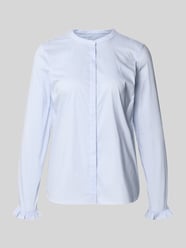 Blouse met maokraag en mouwen met ruches model 'Mattie' van MOS MOSH - 2