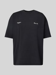 Oversized T-shirt met labelprint, model 'BROOKE' van Pegador - 4