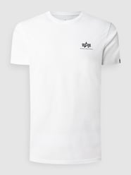 T-Shirt mit Logo-Print Modell 'Basic T' von Alpha Industries Weiß - 37