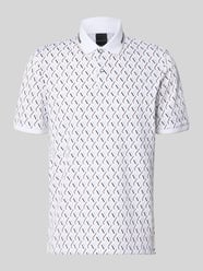 Slim Fit Poloshirt im Allover-Look von bugatti - 20