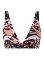 Bikini-Oberteil mit Paisley-Muster von Esprit Grau / Schwarz - 41