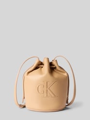 Henkeltasche mit Logo-Stitching von CK Calvin Klein Beige - 7