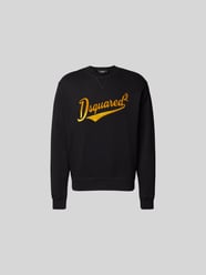 Sweatshirt mit Label-Print von Dsquared2 Schwarz - 44