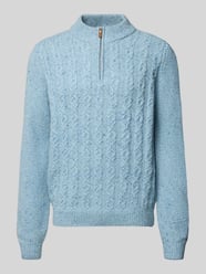Sweter z dzianiny z prążkowanymi wykończeniami od Fynch-Hatton - 30