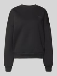 Sweter basic z okrągłym dekoltem i ściągaczem na rękawie od REVIEW - 6
