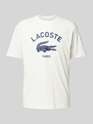 T-Shirt mit Label-Print von Lacoste Beige - 42