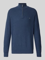 Strickpullover mit Troyer-Kragen von Fynch-Hatton - 47