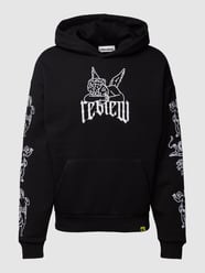 Hoodie mit Motiv-Stitching von REVIEW Schwarz - 44