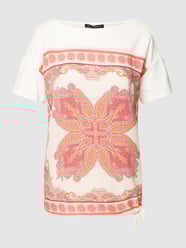 T-shirt z bocznym wiązaniem od Betty Barclay Biały - 4