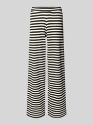 wide fit stoffen broek met brei-look model 'Lorianna' van ICHI - 6