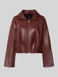 Regular Fit Jacke in Leder-Optik Modell 'Dante' von MANGO Bordeaux - 22