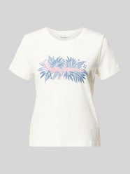 T-shirt o pudełkowym kroju z czystej bawełny model 'CRISTINA' od Pepe Jeans - 11